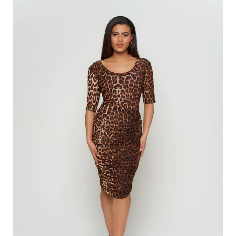 S by Serena Amari Dress in Cheetah excellent used condition size L